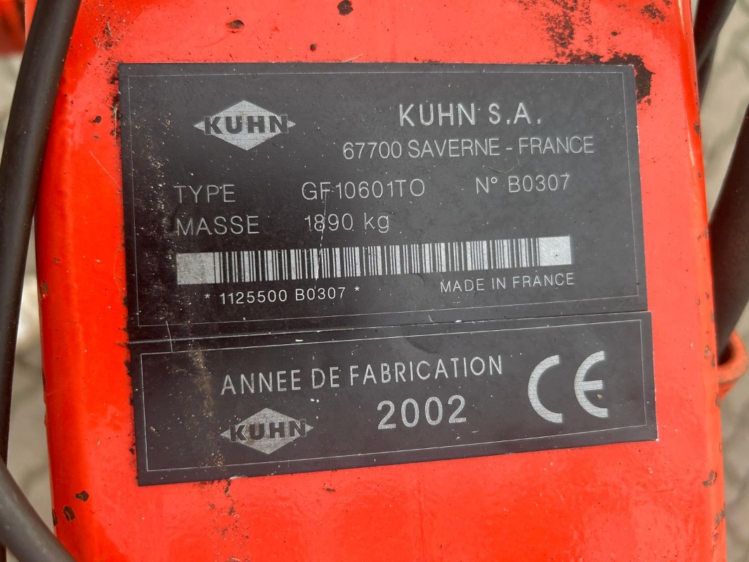 Kuhn GF 10601 TO - Obraceč/ Shrnovač: obrázek 3 Kuhn GF 10601 TO - Obraceč/ Shrnovač: obrázek 3