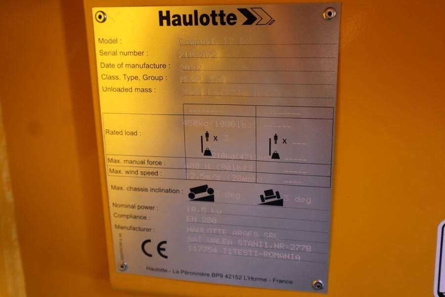 Haulotte Compact 12DX Valid Inspection, *Guarantee! Diesel, - Nůžková plošina: obrázek 5 Haulotte Compact 12DX Valid Inspection, *Guarantee! Diesel, - Nůžková plošina: obrázek 5