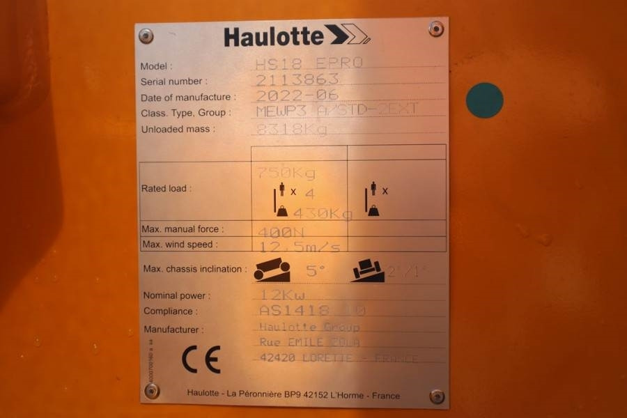 Haulotte HS18EPRO Unused, Valid Inspection, Full Electric 4  leasing Haulotte HS18EPRO Unused, Valid Inspection, Full Electric 4: obrázek 11