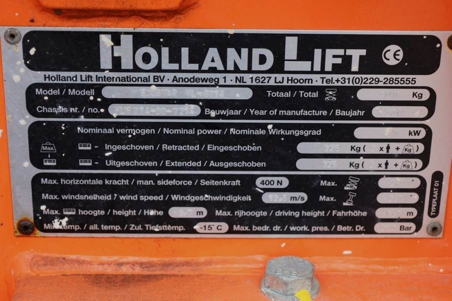 Nůžková plošina Holland Lift Ecostar HL-9714 Electric, 12m Working Height, 325k: obrázek 6