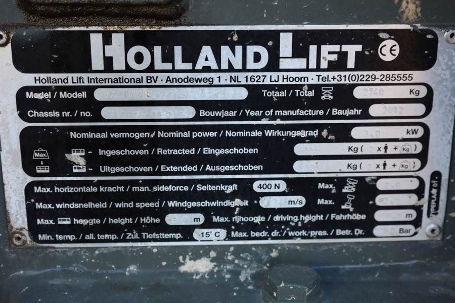 Nůžková plošina Holland Lift Ecostar HL-9714 Electric, 12m Working Height, 325k: obrázek 9