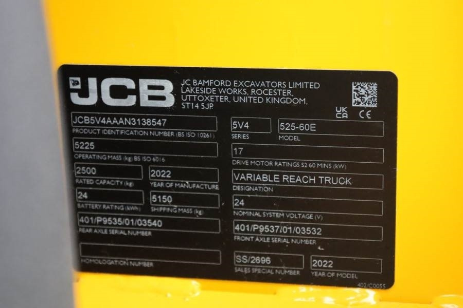 Teleskopický manipulátor JCB 525-60E Valid inspection, *Guarantee! Fully Electr: obrázek 6