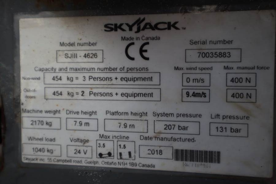 SkyJack SJ4626 ELECTRIC, 10M WORKING HEIGHT, 454KG CAPACIT - Nůžková plošina: obrázek 3 SkyJack SJ4626 ELECTRIC, 10M WORKING HEIGHT, 454KG CAPACIT - Nůžková plošina: obrázek 3