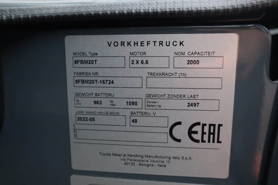 Dieselový vysokozdvižný vozík Toyota 8FBM20T Valid inspection, *Guarantee! Electric, 47: obrázek 12