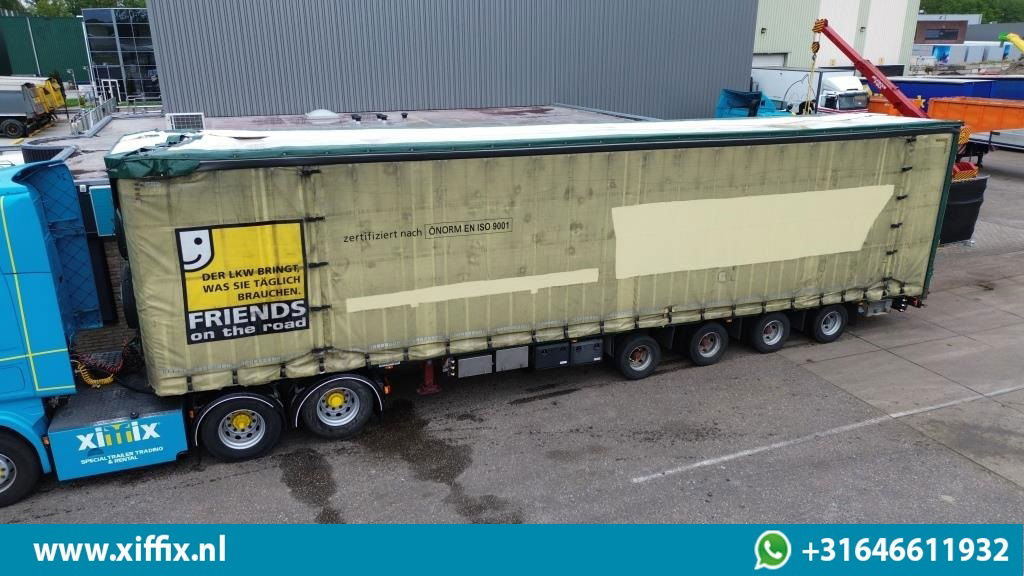 Meusburger 4-ass. Vlakke Mega oplegger met elektrische huifopbouw / 2x naloop ge - Návěs valník/ Plato: obrázek 1 Meusburger 4-ass. Vlakke Mega oplegger met elektrische huifopbouw / 2x naloop ge - Návěs valník/ Plato: obrázek 1