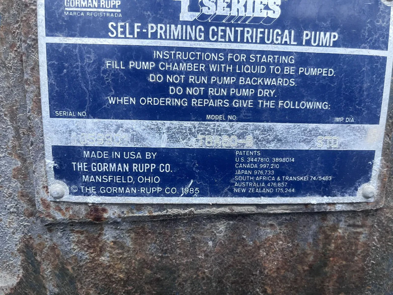 Gorman Rupp Wavo pompset 4 cillinder lister-petter diesel - Čerpadlo na vodu: obrázek 5 Gorman Rupp Wavo pompset 4 cillinder lister-petter diesel - Čerpadlo na vodu: obrázek 5