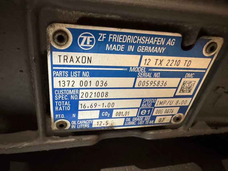 DAF TRAXON 12TX2210 TD, DAF 2021008 - Převodovka: obrázek 3 DAF TRAXON 12TX2210 TD, DAF 2021008 - Převodovka: obrázek 3