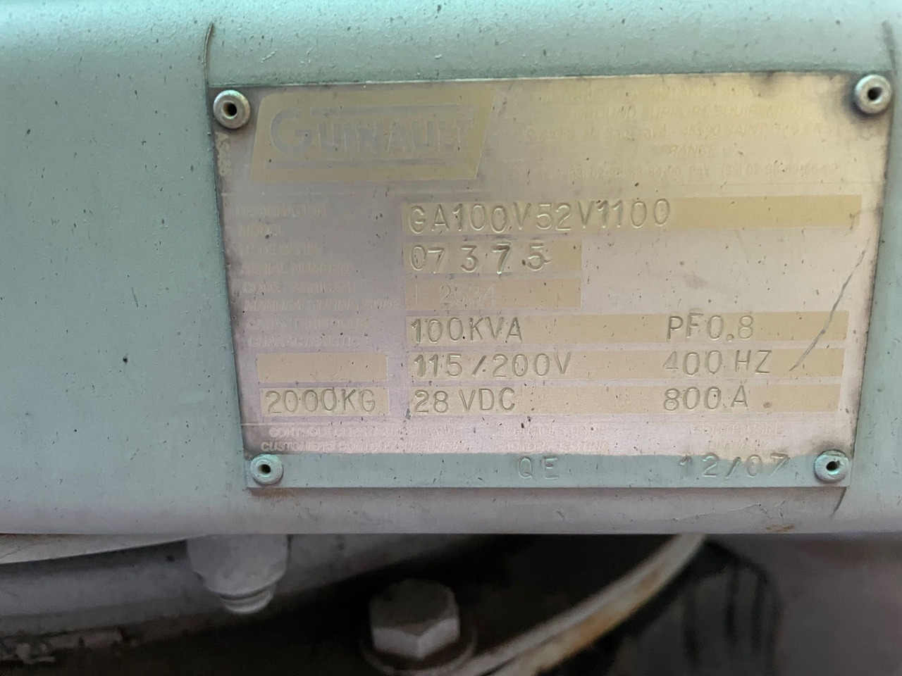 Pozemní energetická jednotka GUINAULT GA 100: obrázek 11