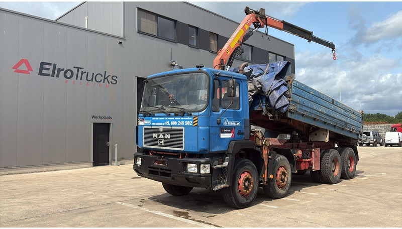 MAN 35.362 (6 CYLINDER / MANUAL PUMP / 8X4 / FALFINGER CRANE PK80 / STEEL SUSP.) - Sklápěč, Auto s hydraulickou rukou: obrázek 1 MAN 35.362 (6 CYLINDER / MANUAL PUMP / 8X4 / FALFINGER CRANE PK80 / STEEL SUSP.) - Sklápěč, Auto s hydraulickou rukou: obrázek 1