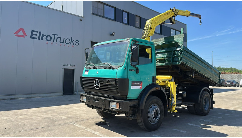 Mercedes-Benz SK 1722 (4X4 / LAMES / GRAND PONT / GRUE / TRES PROPRE / BIG HUB / STEEL SUSP. / V6) - Sklápěč, Auto s hydraulickou rukou: obrázek 1 Mercedes-Benz SK 1722 (4X4 / LAMES / GRAND PONT / GRUE / TRES PROPRE / BIG HUB / STEEL SUSP. / V6) - Sklápěč, Auto s hydraulickou rukou: obrázek 1