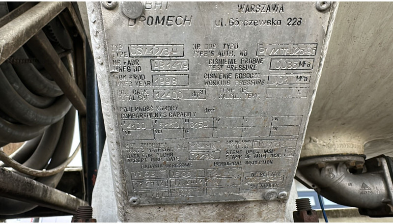 Cisternové vozidlo Volvo FL 6-18 (12400 LITERS / 3 COMPARTIMENTS / EURO 2 / STEEL SUSP. / LAMES): obrázek 17