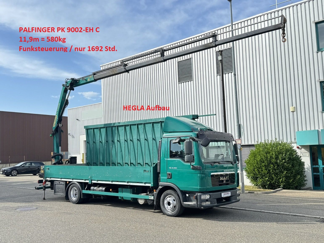 MAN TGL 12.250 Glastransport Kran PK9002 Funk Klima - Auto s hydraulickou rukou: obrázek 1 MAN TGL 12.250 Glastransport Kran PK9002 Funk Klima - Auto s hydraulickou rukou: obrázek 1