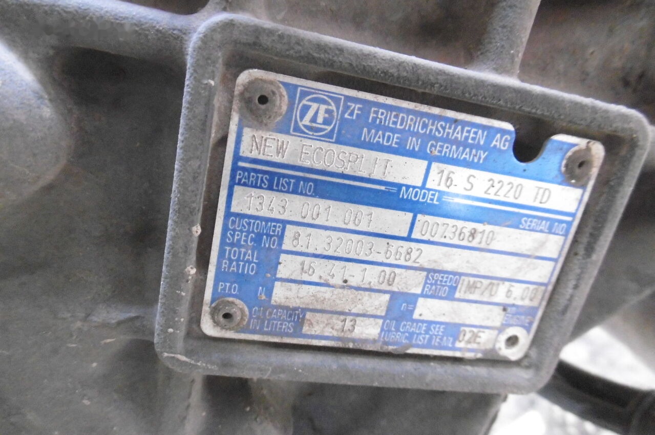 MAN ZF 16S2220TD MAN - Převodovka pro Nákladní auto: obrázek 3 MAN ZF 16S2220TD MAN - Převodovka pro Nákladní auto: obrázek 3