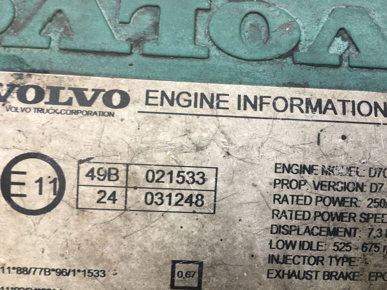 Volvo D7C - Motor pro Autobus: obrázek 2 Volvo D7C - Motor pro Autobus: obrázek 2