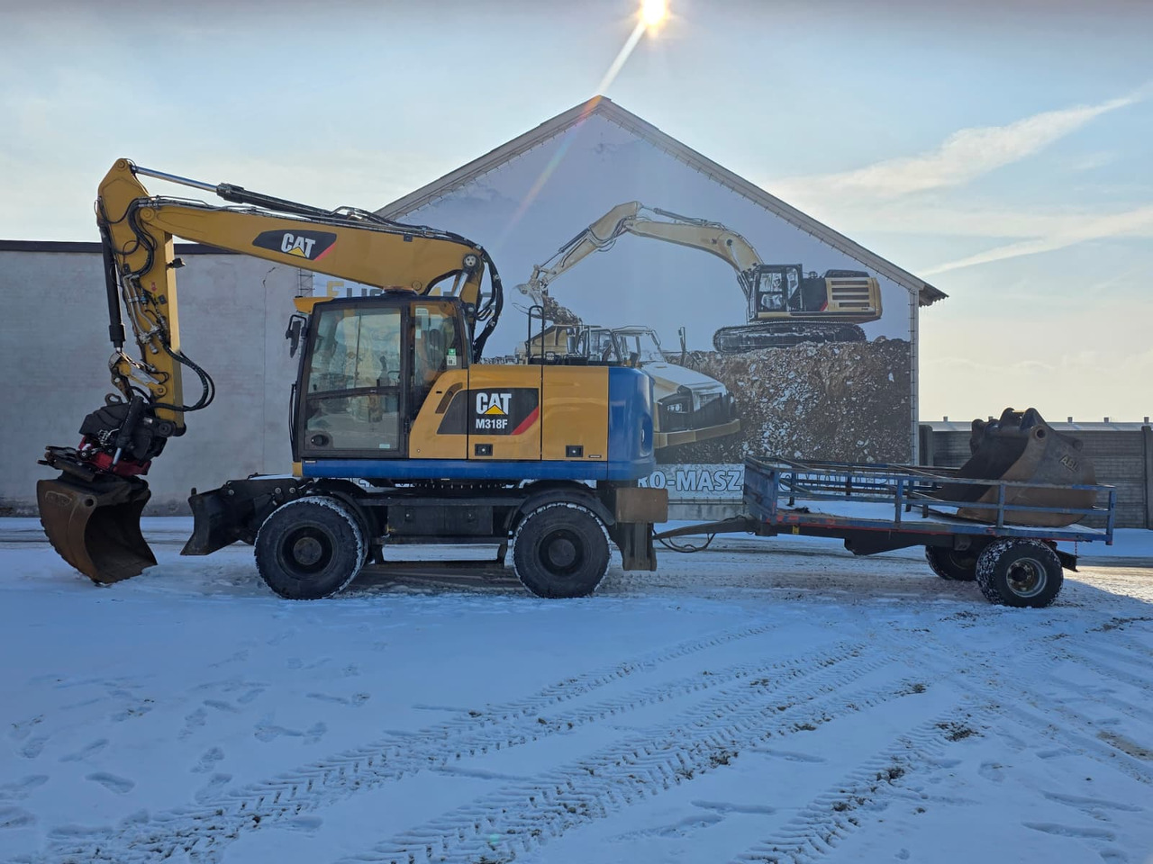 Caterpillar M318F, 2018 ROK, PODPORY + PŁUG, ROTOTILT - Kolesové rýpadlo: obrázek 1 Caterpillar M318F, 2018 ROK, PODPORY + PŁUG, ROTOTILT - Kolesové rýpadlo: obrázek 1