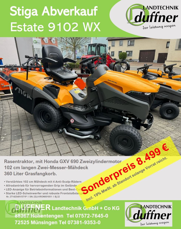 Stiga Estate 9102 WX Allrad - Sekačka na trávu: obrázek 2 Stiga Estate 9102 WX Allrad - Sekačka na trávu: obrázek 2