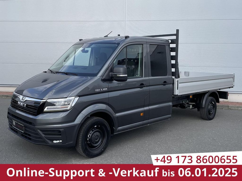 Dodávka valník, Dodávka s dvojitou kabinou MAN TGE 3.160 Pritsche DOKA LR HECK AHK 3.5t ACC NAV: obrázek 1