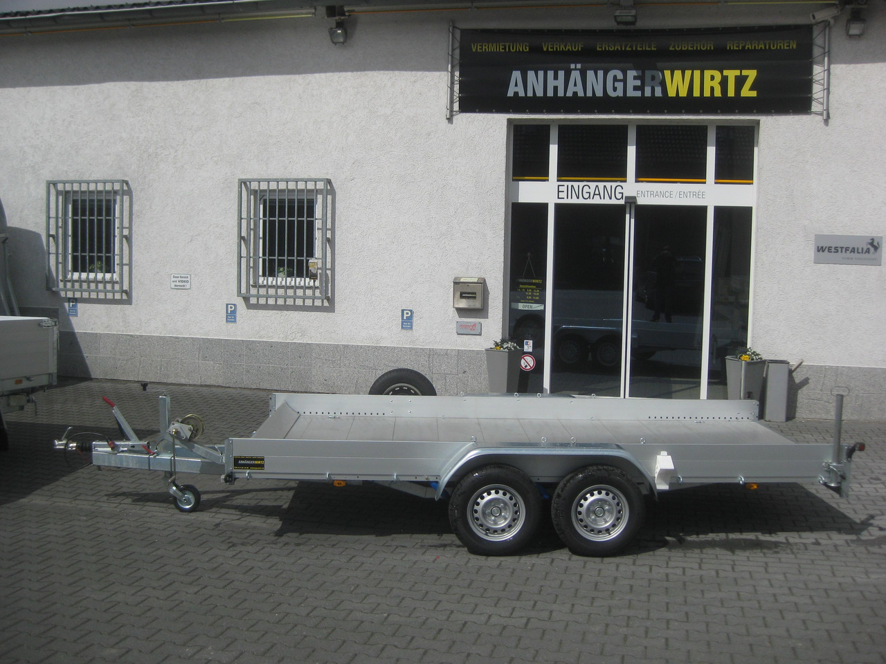 Anssems Transporter AMT 2500 407x180x18cm Aluboden Alurampen Seilwinde 2500kg online - Přívěs na přepravu automobilů: obrázek 2 Anssems Transporter AMT 2500 407x180x18cm Aluboden Alurampen Seilwinde 2500kg online - Přívěs na přepravu automobilů: obrázek 2