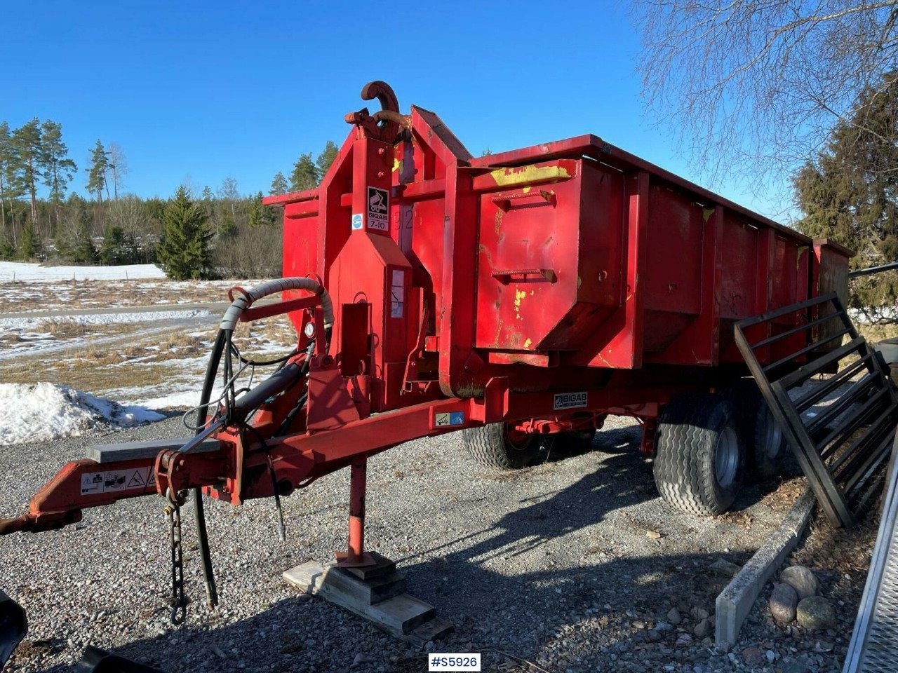Bigab 7-10 hook truck trailer with flat - Hákový/ Ramenový nosič přívěs: obrázek 1 Bigab 7-10 hook truck trailer with flat - Hákový/ Ramenový nosič přívěs: obrázek 1