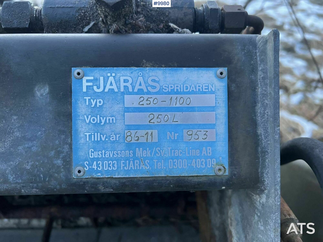 Fjaras sand spreader 250L - Sypač písku/ Soli: obrázek 3 Fjaras sand spreader 250L - Sypač písku/ Soli: obrázek 3