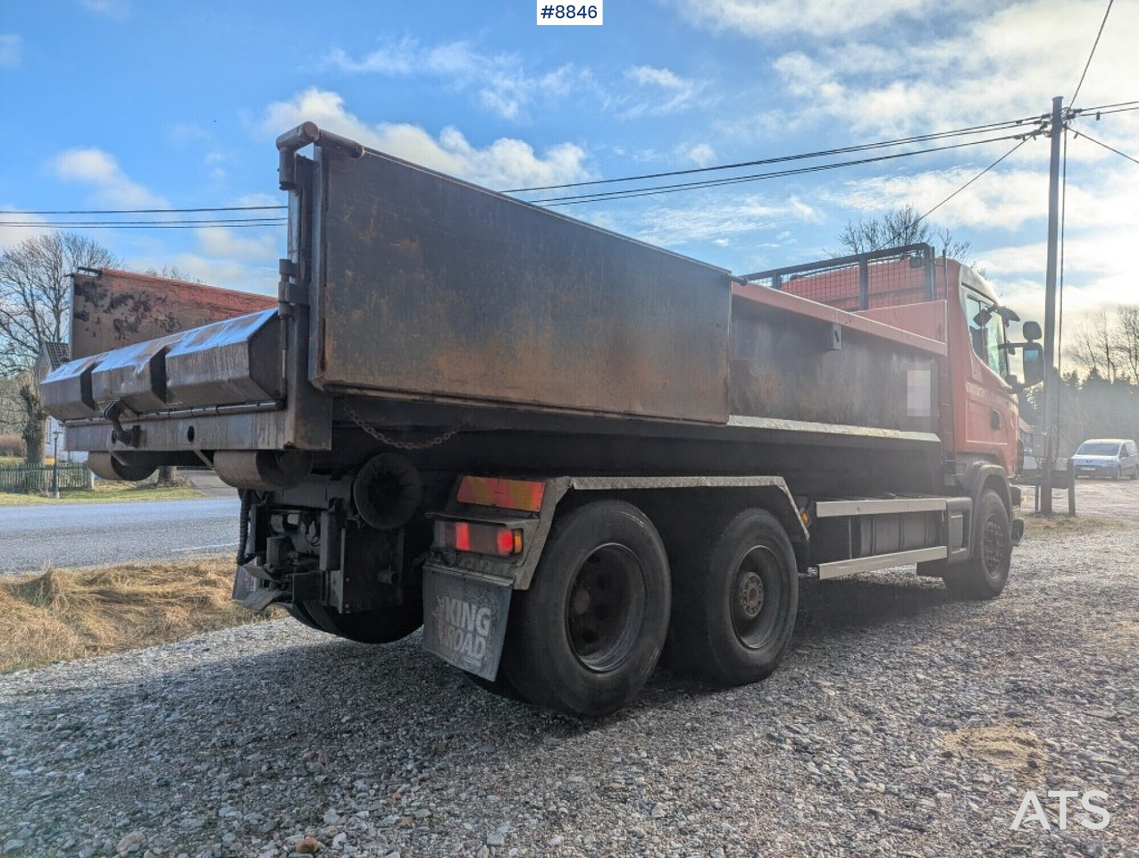 Hook Truck Scania R124BG 6x2 with gravel flatbed (SEE VIDEO) - Hákový nosič kontejnerů: obrázek 4 Hook Truck Scania R124BG 6x2 with gravel flatbed (SEE VIDEO) - Hákový nosič kontejnerů: obrázek 4