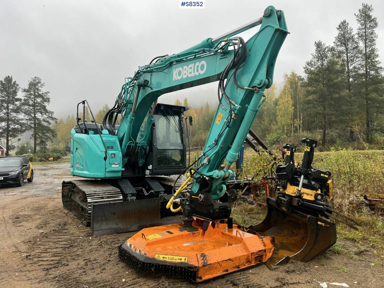 KOBELCO SK140 SRLC-7 with Trejon Cutting unit and Engcon tiltrotator (SEE VIDEO) - Pásové rýpadlo: obrázek 2 KOBELCO SK140 SRLC-7 with Trejon Cutting unit and Engcon tiltrotator (SEE VIDEO) - Pásové rýpadlo: obrázek 2