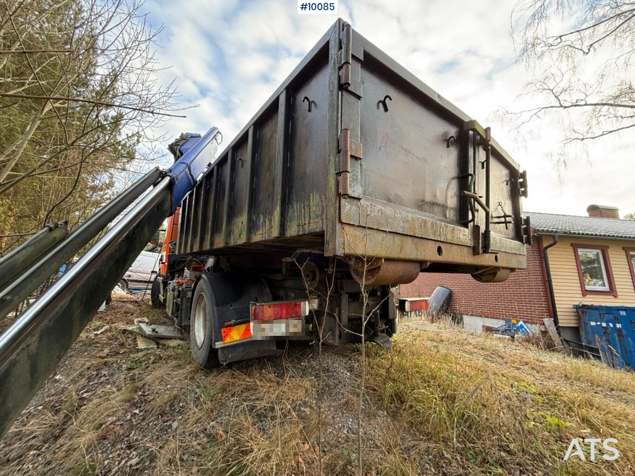Hákový nosič kontejnerů, Auto s hydraulickou rukou Scania P94G 300 Crane truck with flatbed Rep. object: obrázek 8 Hákový nosič kontejnerů, Auto s hydraulickou rukou Scania P94G 300 Crane truck with flatbed Rep. object: obrázek 8
