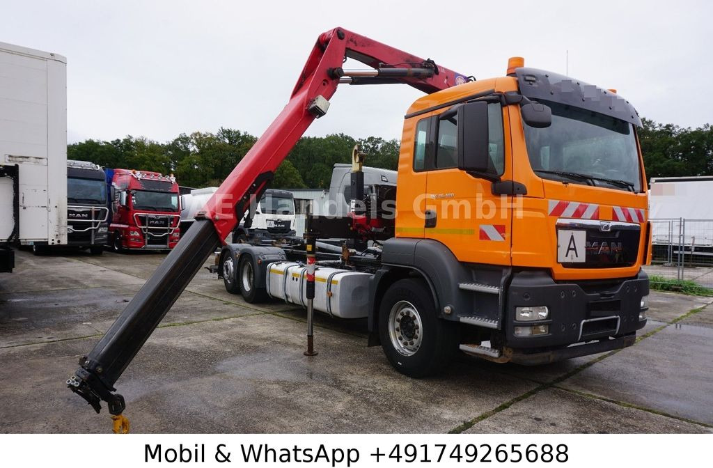 MAN TGS 26.400 BL *Hyva-20.60S/HMF-1444-22/Lenk+Lift - Hákový nosič kontejnerů, Auto s hydraulickou rukou: obrázek 1 MAN TGS 26.400 BL *Hyva-20.60S/HMF-1444-22/Lenk+Lift - Hákový nosič kontejnerů, Auto s hydraulickou rukou: obrázek 1