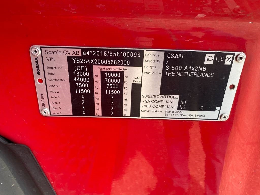 Tahač Scania S500 - RETARDER / 3Pedales endommagé: obrázek 7