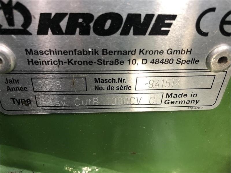 Krone EasyCut B 1000 CV - Kombajn: obrázek 5 Krone EasyCut B 1000 CV - Kombajn: obrázek 5