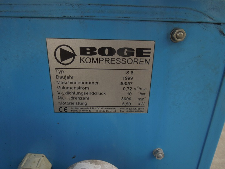 BOGE S8 - Mobilní kompresor: obrázek 3 BOGE S8 - Mobilní kompresor: obrázek 3