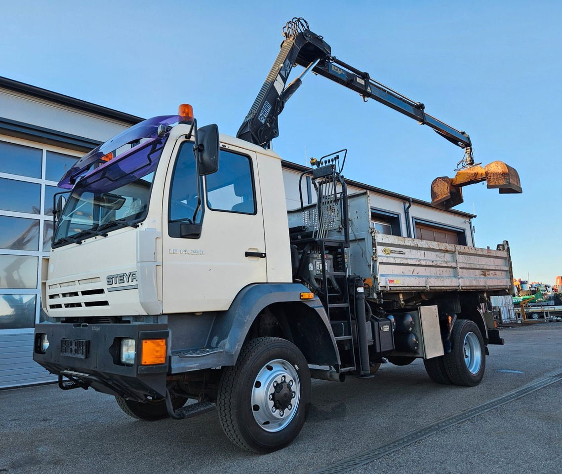 MAN LE 14.250 4x4 HIAB 077BS-2 Kran Greifer - Sklápěč, Auto s hydraulickou rukou: obrázek 1 MAN LE 14.250 4x4 HIAB 077BS-2 Kran Greifer - Sklápěč, Auto s hydraulickou rukou: obrázek 1