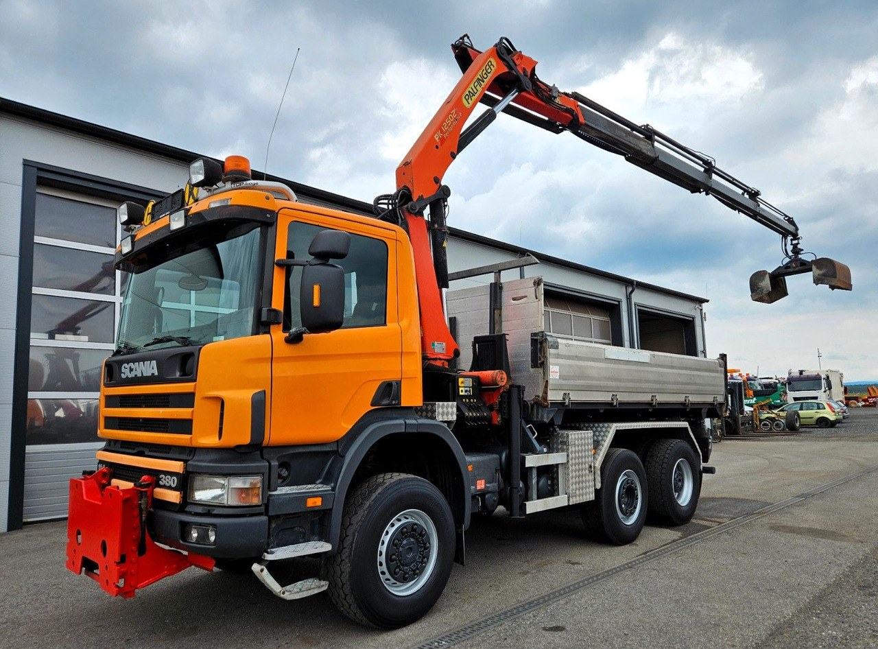 Scania P114 380 6x4-4 Palfinger PK12502 Kran Funk - Sklápěč, Auto s hydraulickou rukou: obrázek 1 Scania P114 380 6x4-4 Palfinger PK12502 Kran Funk - Sklápěč, Auto s hydraulickou rukou: obrázek 1