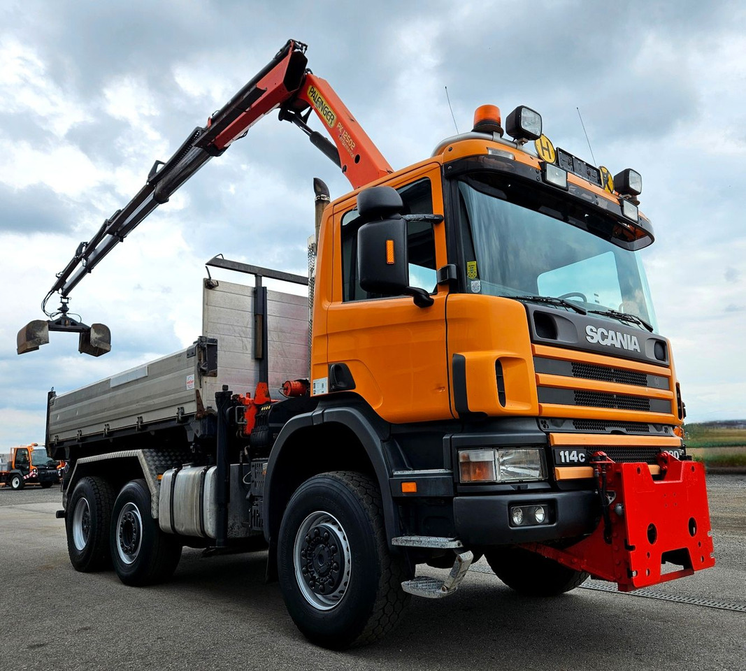 Scania P114 380 6x4-4 Palfinger PK12502 Kran Funk - Sklápěč, Auto s hydraulickou rukou: obrázek 1 Scania P114 380 6x4-4 Palfinger PK12502 Kran Funk - Sklápěč, Auto s hydraulickou rukou: obrázek 1