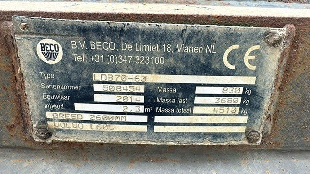 Volvo Graaf bak L60 L70 L90 L110 - Nakládací lžíce: obrázek 3 Volvo Graaf bak L60 L70 L90 L110 - Nakládací lžíce: obrázek 3