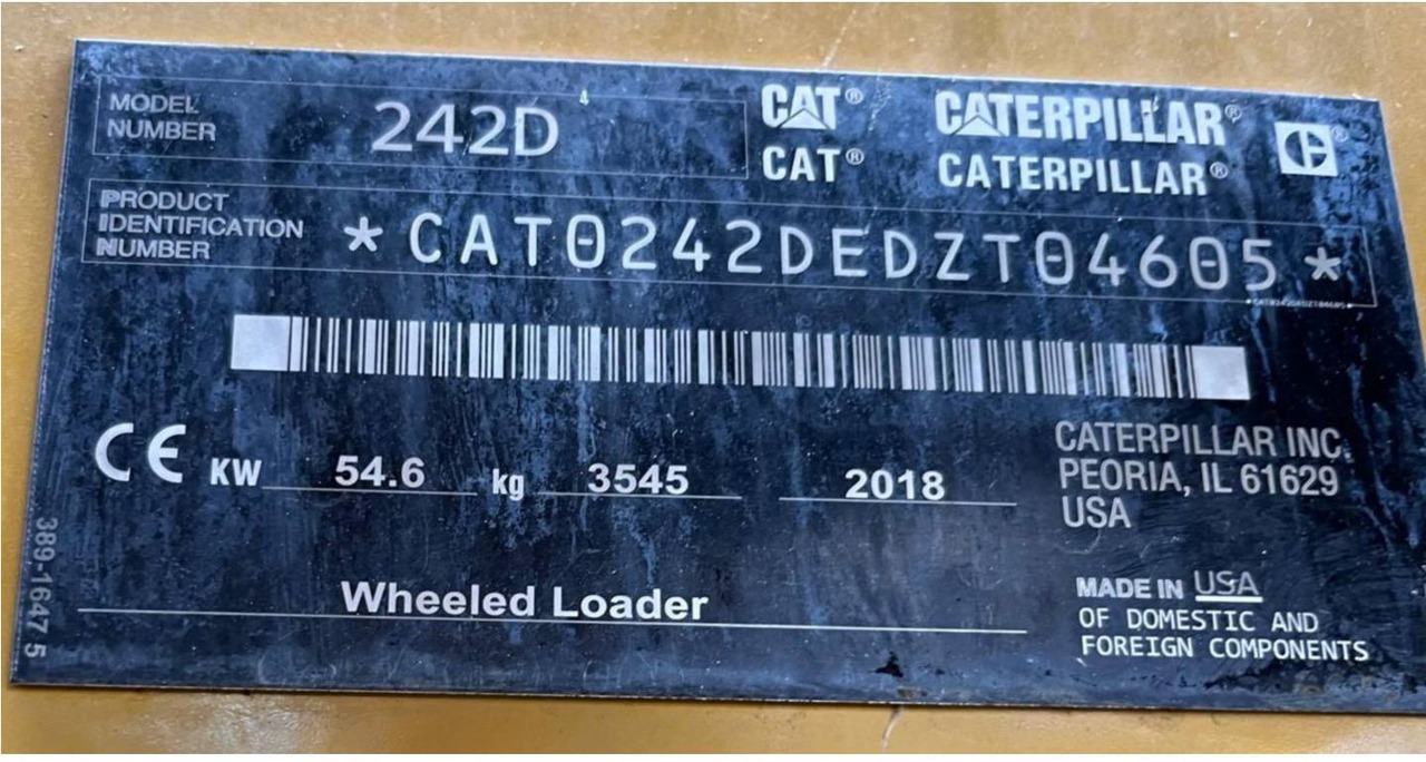 CAT 242D - Smykový nakladač: obrázek 5 CAT 242D - Smykový nakladač: obrázek 5