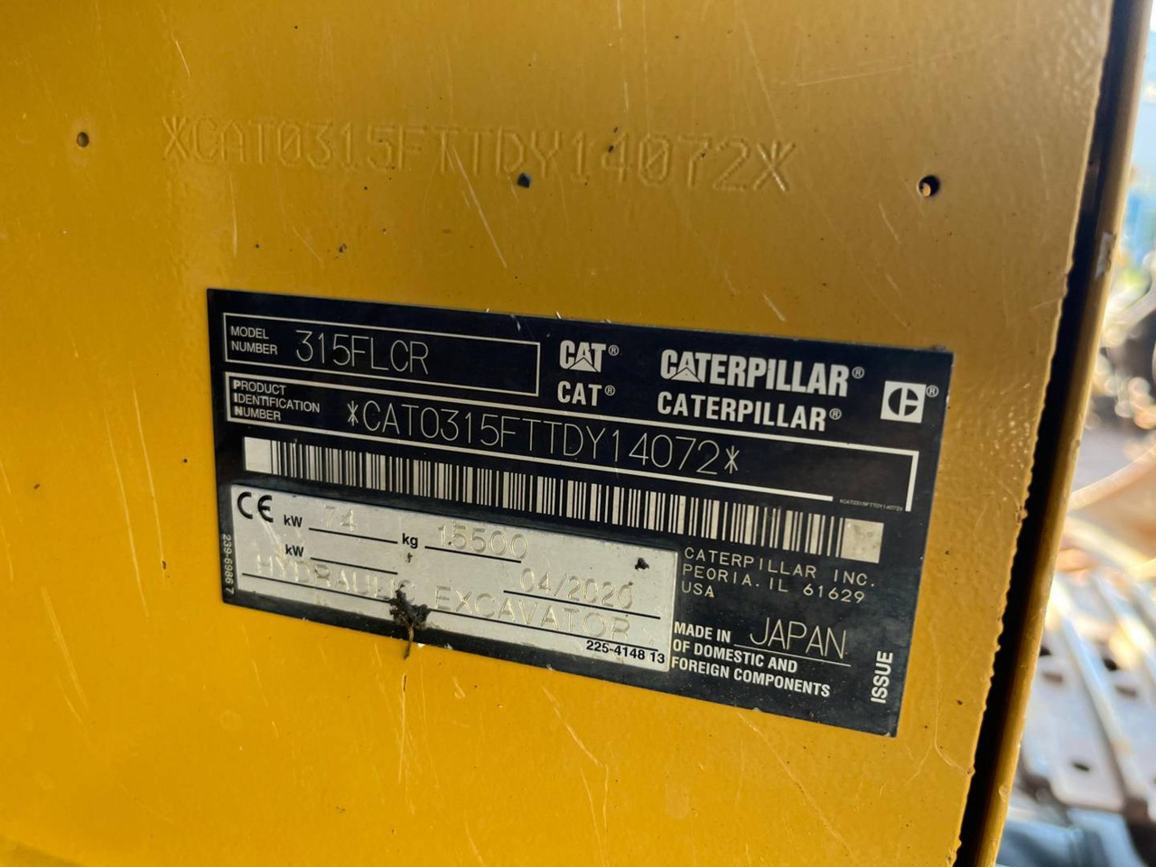 CAT 315FLCR - Pásové rýpadlo: obrázek 5 CAT 315FLCR - Pásové rýpadlo: obrázek 5