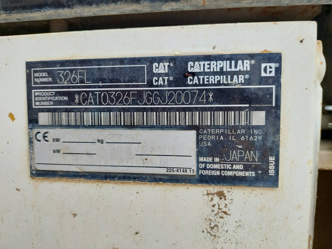 CAT 326FL - Pásové rýpadlo: obrázek 5 CAT 326FL - Pásové rýpadlo: obrázek 5