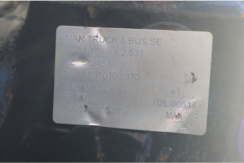 MAN HY-1360-22 38/15 - Zadní náprava pro Nákladní auto: obrázek 4 MAN HY-1360-22 38/15 - Zadní náprava pro Nákladní auto: obrázek 4
