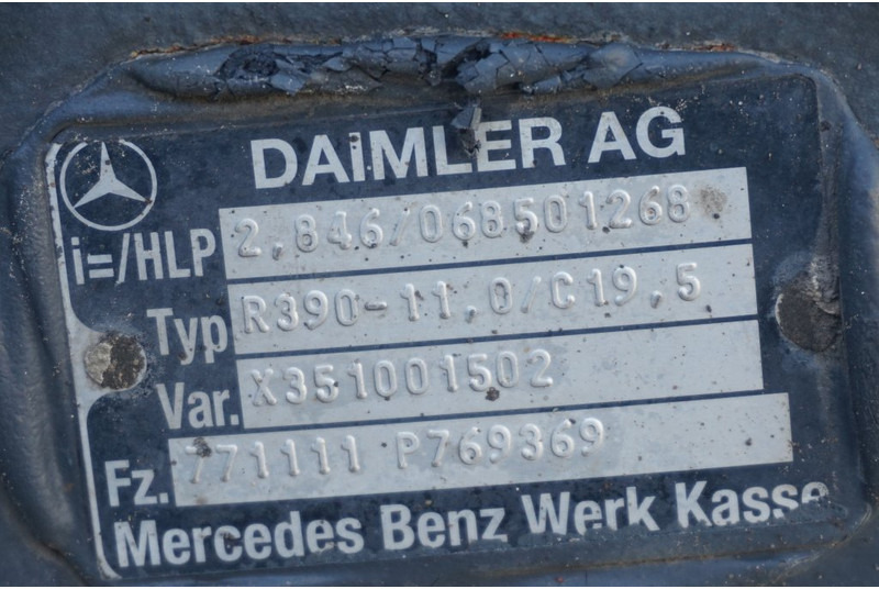 Mercedes-Benz R390-11/C-19.5 37/13 - Zadní náprava pro Nákladní auto: obrázek 4 Mercedes-Benz R390-11/C-19.5 37/13 - Zadní náprava pro Nákladní auto: obrázek 4