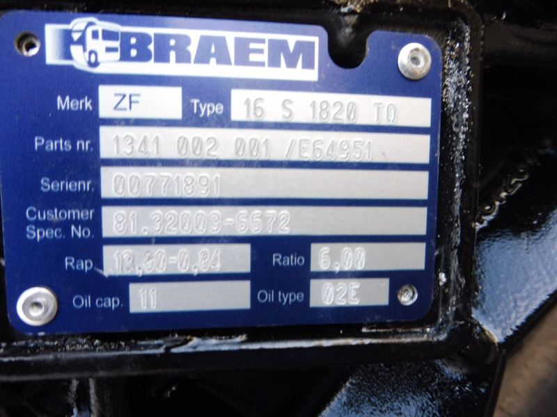 ZF 16S1820TO - Převodovka pro Nákladní auto: obrázek 5 ZF 16S1820TO - Převodovka pro Nákladní auto: obrázek 5