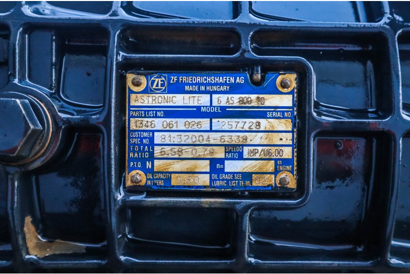 ZF 6AS800TO TGL EURO6 81.32004-6338 - Převodovka pro Nákladní auto: obrázek 5 ZF 6AS800TO TGL EURO6 81.32004-6338 - Převodovka pro Nákladní auto: obrázek 5