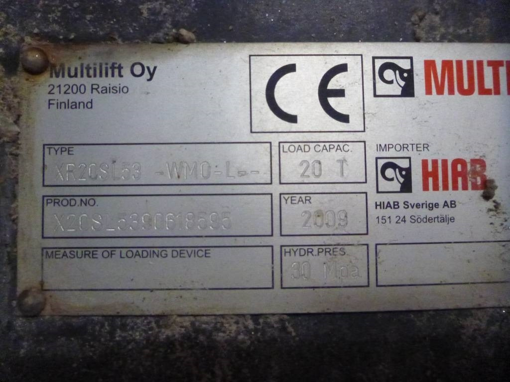 Hiab Multilift XR20SL53 - Hákový/ Ramenový nosič: obrázek 4 Hiab Multilift XR20SL53 - Hákový/ Ramenový nosič: obrázek 4