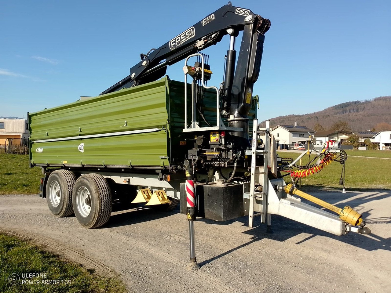 Fliegl TDK160, Agraranhänger, Fassi F110, EU Papiere - Sklápěcí přívěs: obrázek 1 Fliegl TDK160, Agraranhänger, Fassi F110, EU Papiere - Sklápěcí přívěs: obrázek 1