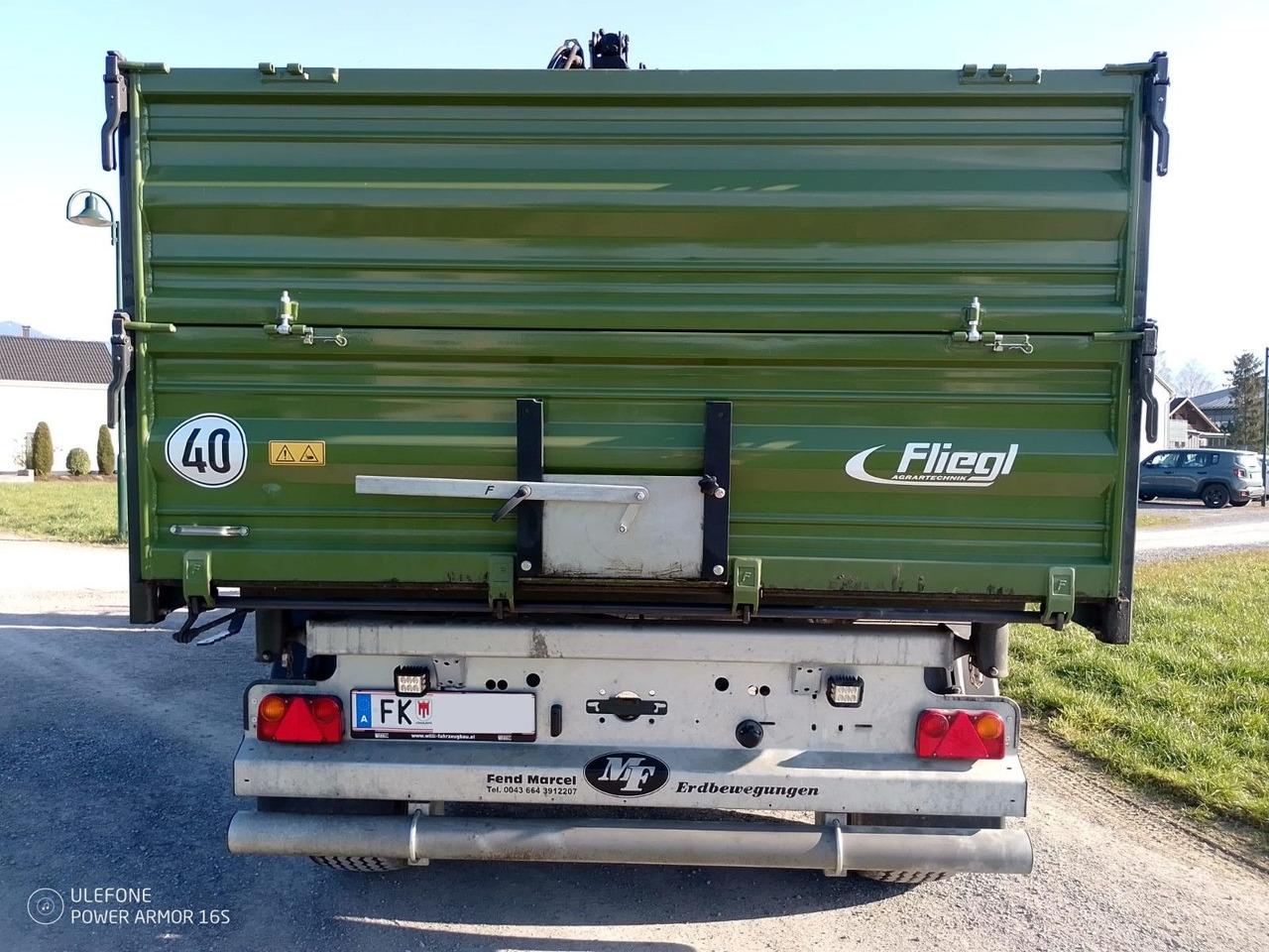 Fliegl TDK160, Agraranhänger, Fassi F110, EU Papiere - Sklápěcí přívěs: obrázek 5 Fliegl TDK160, Agraranhänger, Fassi F110, EU Papiere - Sklápěcí přívěs: obrázek 5