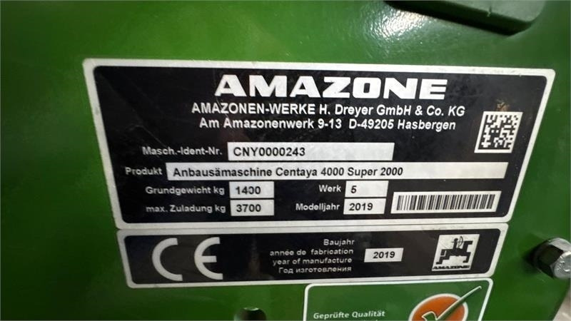 Amazone KG4001Super/Cataya4000Super KG 4001 Super  - Secí kombinace: obrázek 2 Amazone KG4001Super/Cataya4000Super KG 4001 Super  - Secí kombinace: obrázek 2