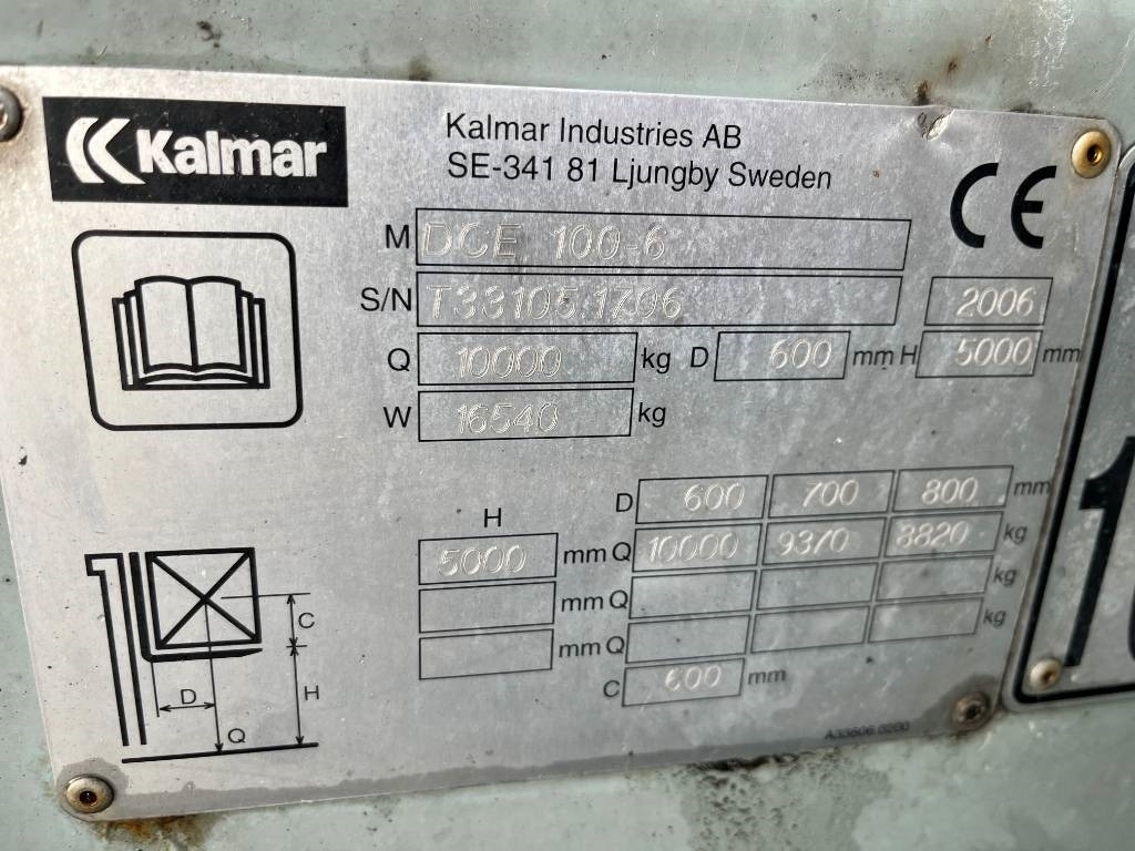 Dieselový vysokozdvižný vozík Kalmar DCE 100-6: obrázek 13 Dieselový vysokozdvižný vozík Kalmar DCE 100-6: obrázek 13