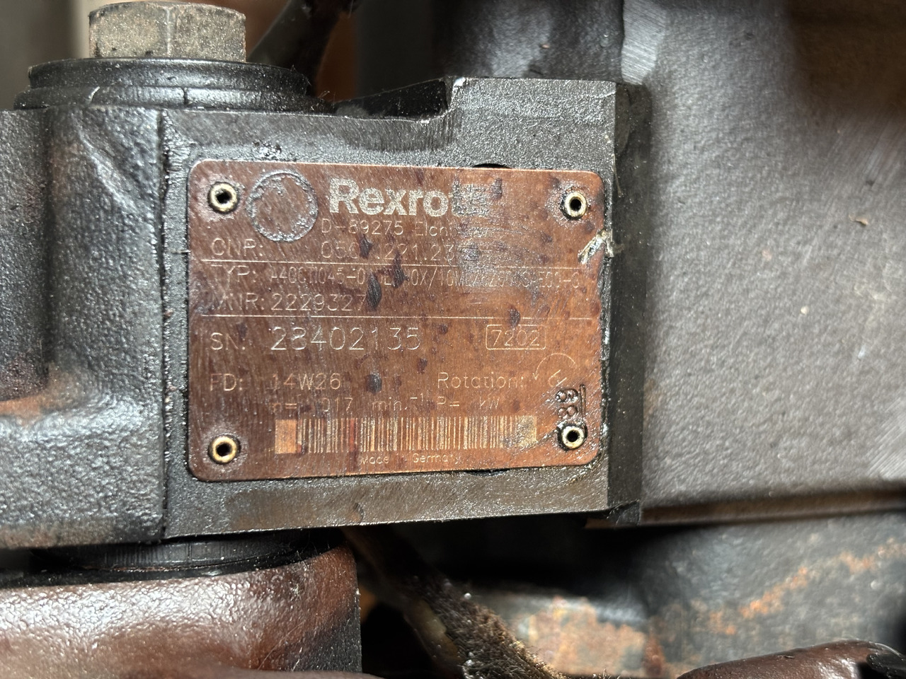 Claas AXION 830 CMATIC Pompa Jazdy Autopower REXROTH A40CTI045 10ML06Z600SAE00-S - Transmise pro Zemědělská technika: obrázek 5 Claas AXION 830 CMATIC Pompa Jazdy Autopower REXROTH A40CTI045 10ML06Z600SAE00-S - Transmise pro Zemědělská technika: obrázek 5