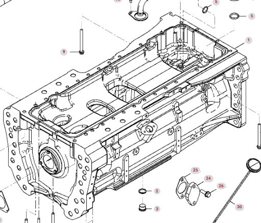 Fendt 936 Gen 7 Silnik D1556LE523 Miska Olejowa H218PF150163A CZĘŚCI - Olejová vana pro Traktor: obrázek 1 Fendt 936 Gen 7 Silnik D1556LE523 Miska Olejowa H218PF150163A CZĘŚCI - Olejová vana pro Traktor: obrázek 1