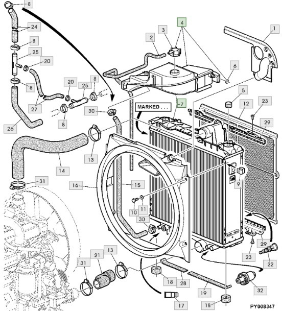 John Deere 6820 6920 6920S - przewód wąź chłodnicy L116423 - Chladič pro Zemědělská technika: obrázek 1 John Deere 6820 6920 6920S - przewód wąź chłodnicy L116423 - Chladič pro Zemědělská technika: obrázek 1